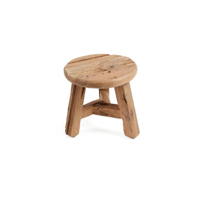 Bazar Bizar Yatai Kruk - Naturel - Teak hout - ± Ø 30 x 25 cm