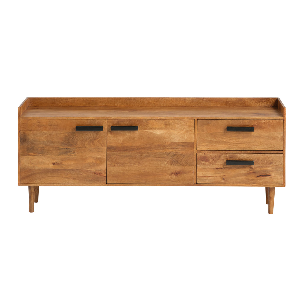 Commode Lordelo de Nancy - Meuble de rangement - Commode à 2 portes - Gingembre - Bois de manguier - ± 180 x 40 x 75 cm