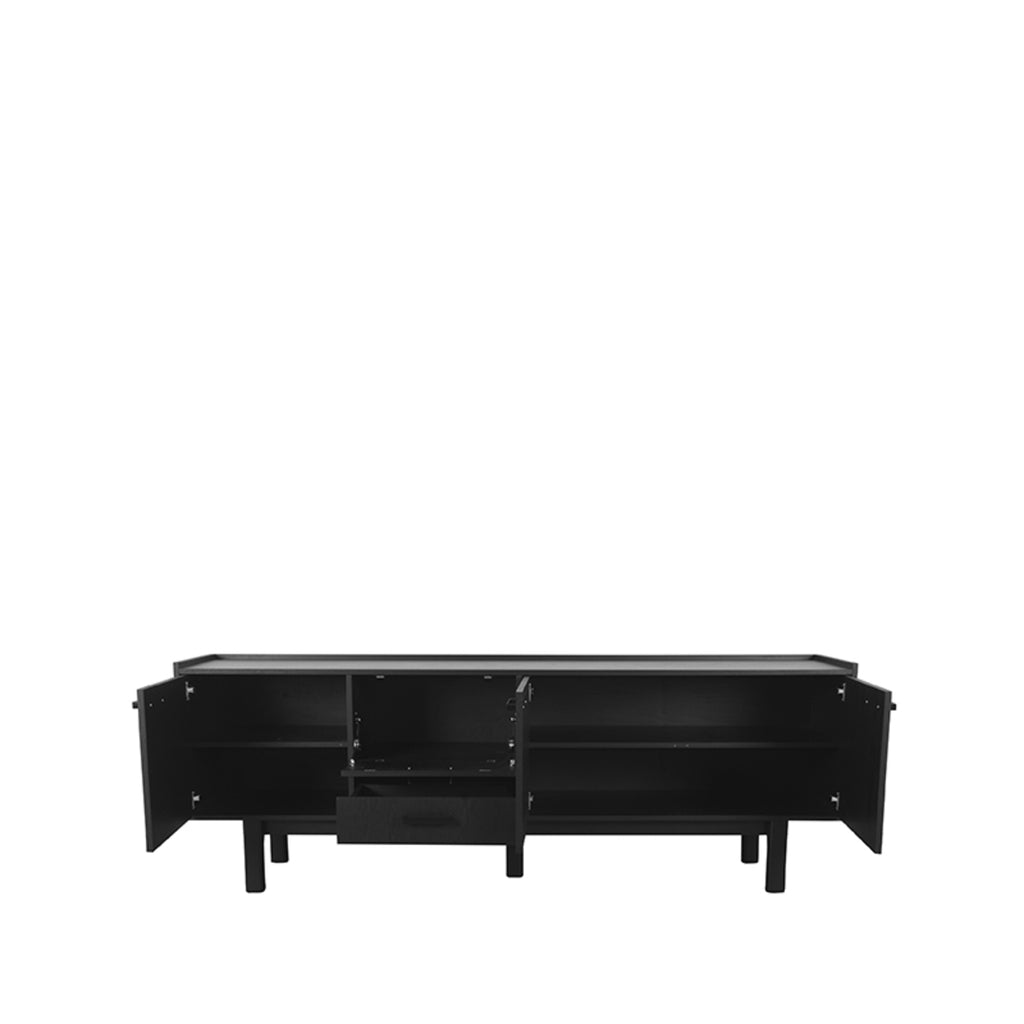 LABEL51 Cali sideboard - Black - Oak - ± 220 x 45 x 80 cm