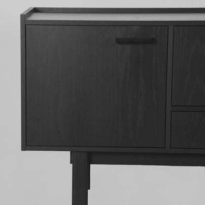 LABEL51 Cali sideboard - Black - Oak - ± 220 x 45 x 80 cm