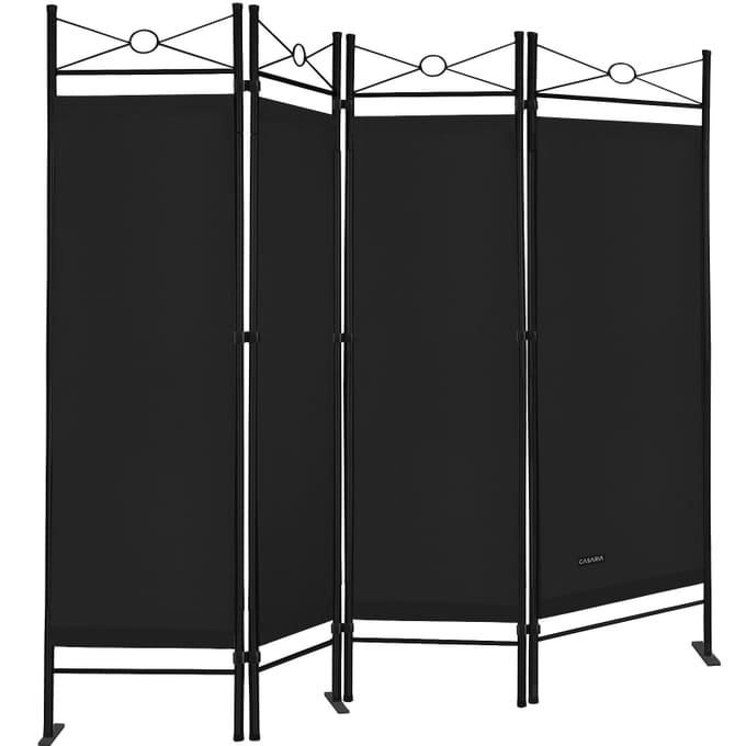 Nancy's Teixeira Kamerscherm - Privacyscherm - Roomdivider - Zwart - ± 160 x 180 cm