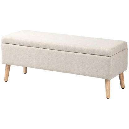 Nancy's Borbela Bench - Hocker - Banc de rangement - Beige - ± 110 x 40 x 45 cm