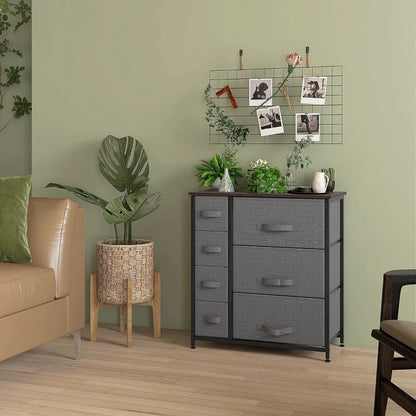 Nancy's Allano Chest of Drawers - Dresser - Sideboard - Storage Cabinet - Grey - ± 65 x 30 x 70 cm