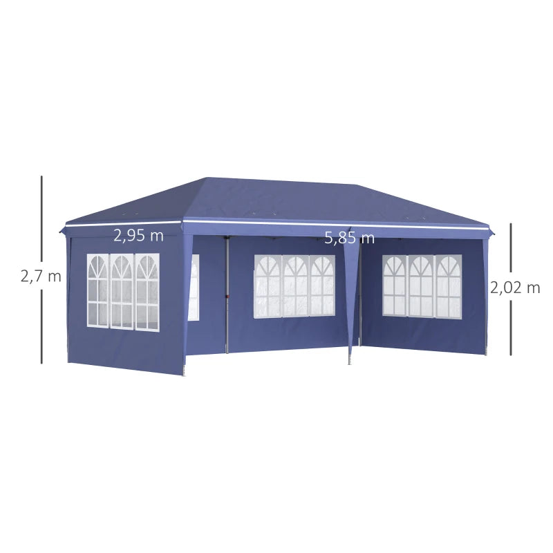 Nancy's Moita Partytent - Tuinpaviljoen - Party Tent - Blauw - ± 600 x 300 cm