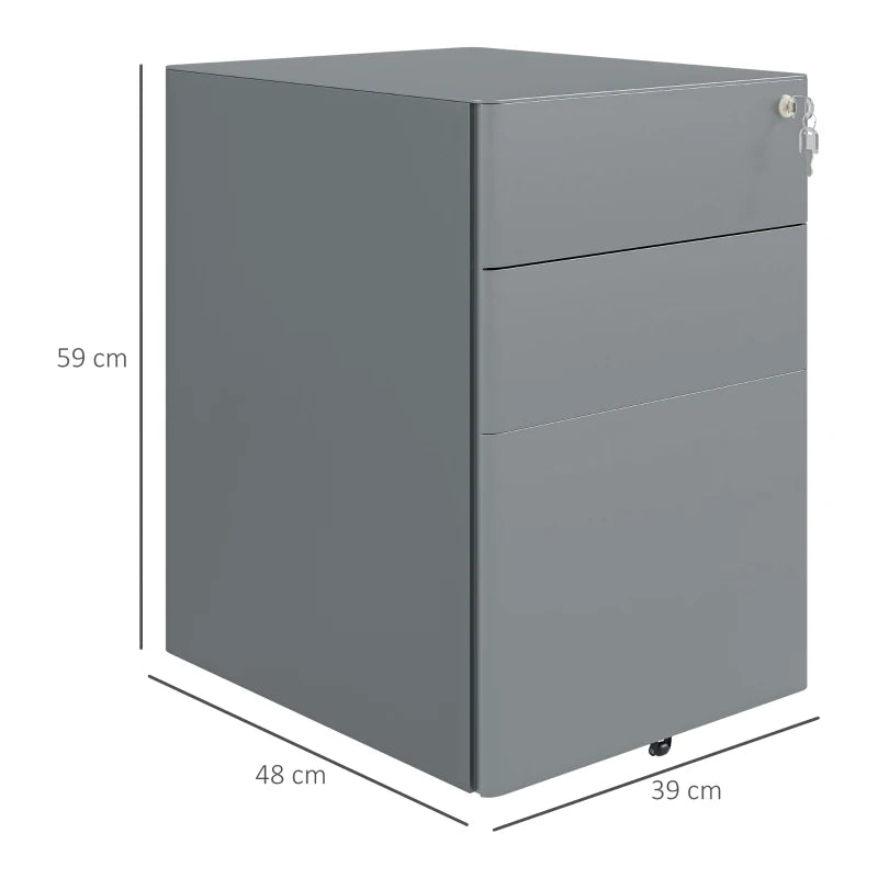 Nancy's Destriz Ladeblok - Kantoorkast - Ladekast - Archiefkast - Grijs - Staal - ± 40 x 50 x 60 cm