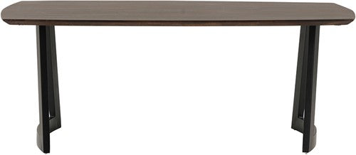 Nancy's Ciboes Dining room table - Dining table - Kitchen table - Dark Walnut / Black - Mango wood / Steel - 180 x 90 x 78 cm