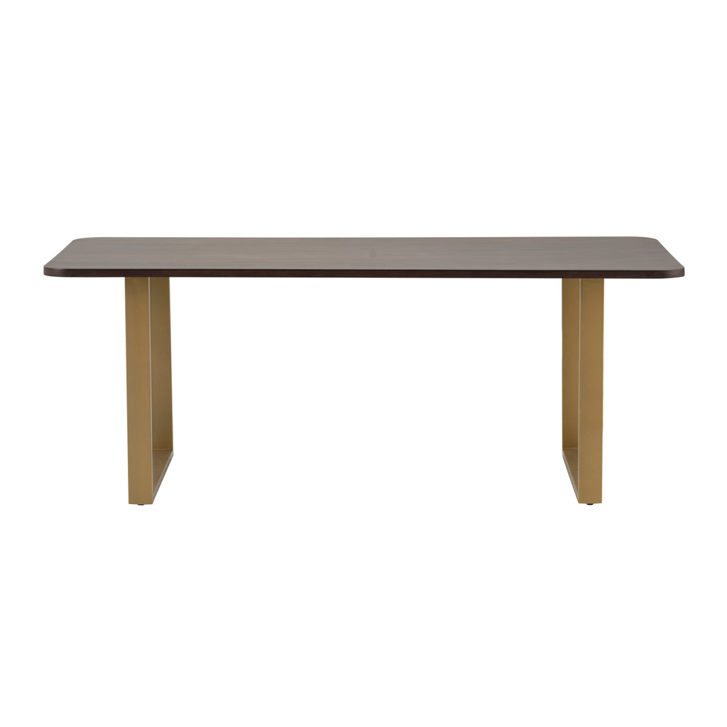 Table de salle à manger Jomil de Nancy - Table à manger - Table de cuisine - Noyer chaleureux - Bois d'acacia - 200 x 90 x 76 cm