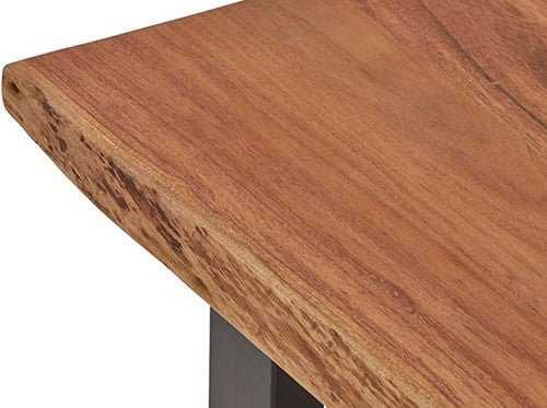 Nancy's Brufe Dining room table - Dining table - Kitchen table - Natural / Black - Acacia wood / Steel - 240 x 100 x 77 cm