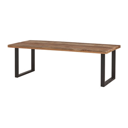 Nancy's Gondoriz Dining room table - Dining table - Kitchen table - Natural / Black - Mango wood / Steel - 180 x 90 x 77 cm