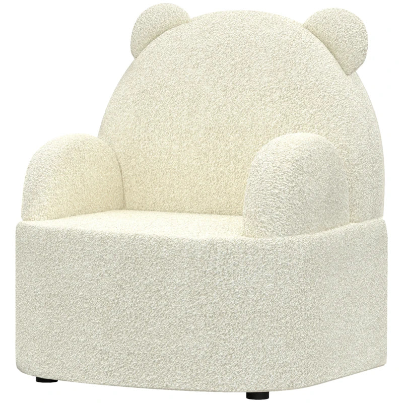 Nancy's Kiddie Kinderstoel - Kinder Fauteuil - Kinderbankje - Beige - Fleece