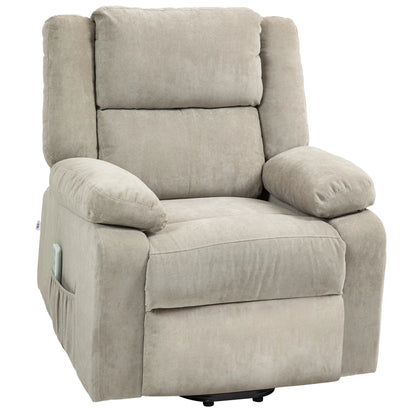 Nancy's Salgueiro Sta op stoel - Opsta stoel - Seniorenstoel - Relaxfauteuil - Grijs - Pluche