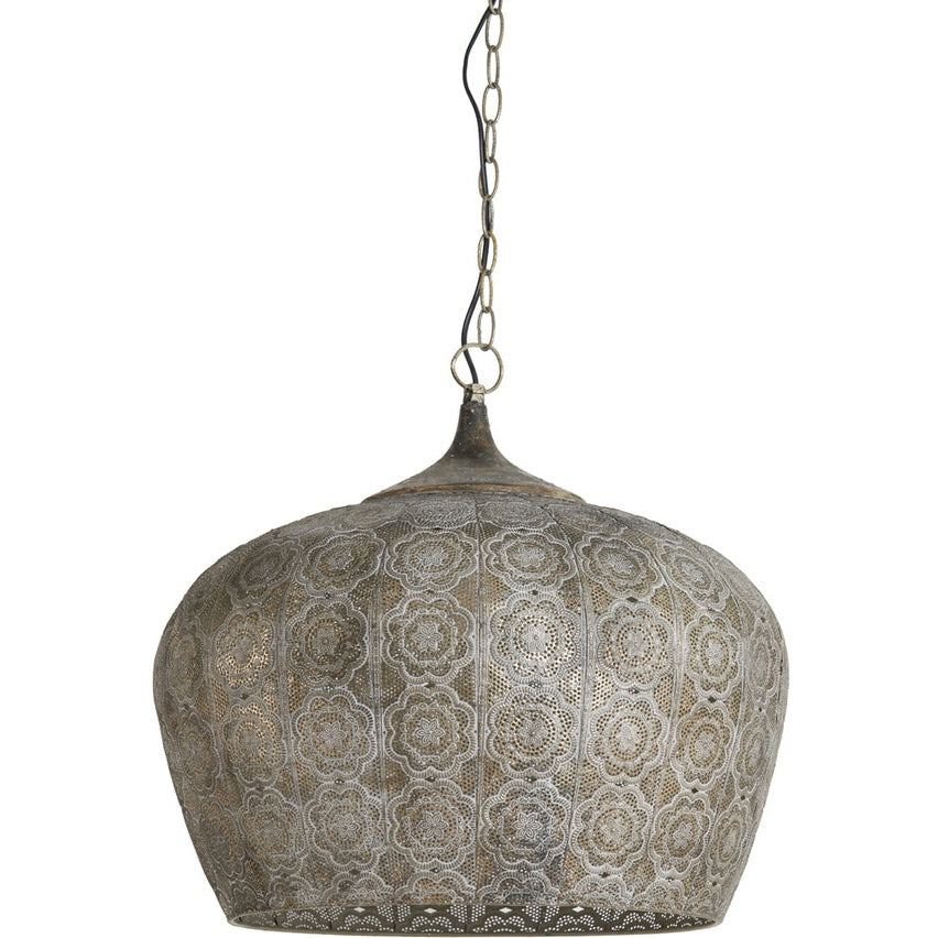 Nancy's Gioes Hanging Lamp - Lighting - Brown / Gold - Steel - ± 50 x 45 cm