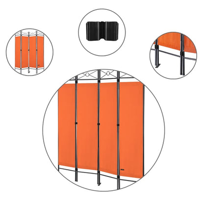 Nancy's Teixeira Kamerscherm - Privacyscherm - Roomdivider - Oranje - ± 160 x 180 cm