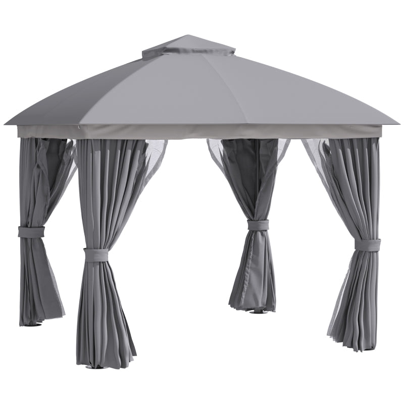 Nancy's Petersfield Paviljoen - Partytent - Tuinpaviljoen - Grijs - ± 300 x 300 cm