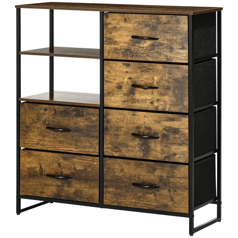 Nancy's Agrobom Commode - Dressoir - Sideboard - Opbergkast - Bruin / Zwart - ± 85 x 30 x 90 cm