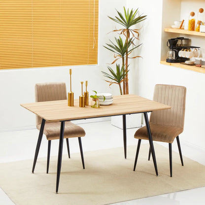 Nancy's Esperanca Dining table - Kitchen table - Table - Natural / Black - MDF / Steel - 140 x 80x 76 cm