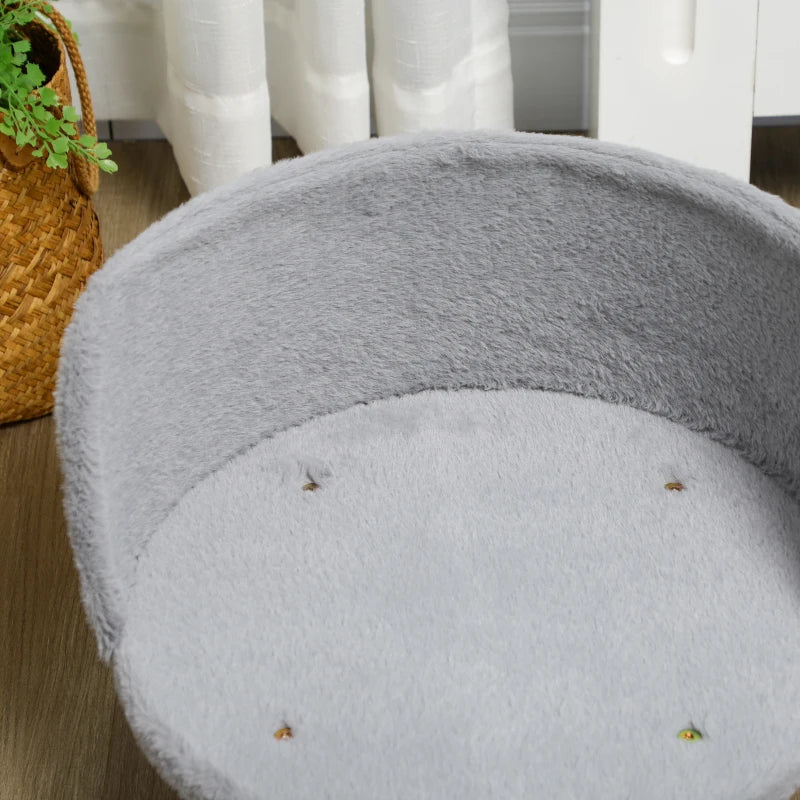 Nancy's Treixedo Kattenbed - Huisdierenbed - Grijs - Pluche - ± Ø 40 x 30 cm