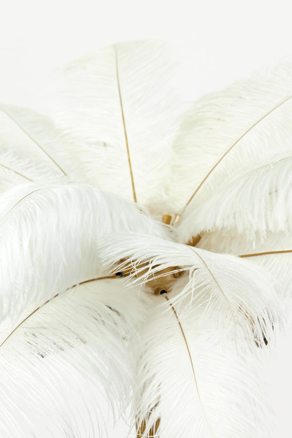 Nancy's Ventosa Table Lamp - Table Lighting - Feathers - Gold / White - ± 65 x 70 cm