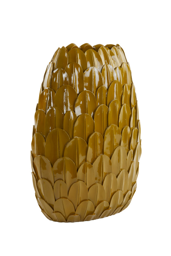 Vase Pigeiros de Nancy - Vase à fleurs - Décoration - Jaune ocre - ± 35 x 20 x 50 cm