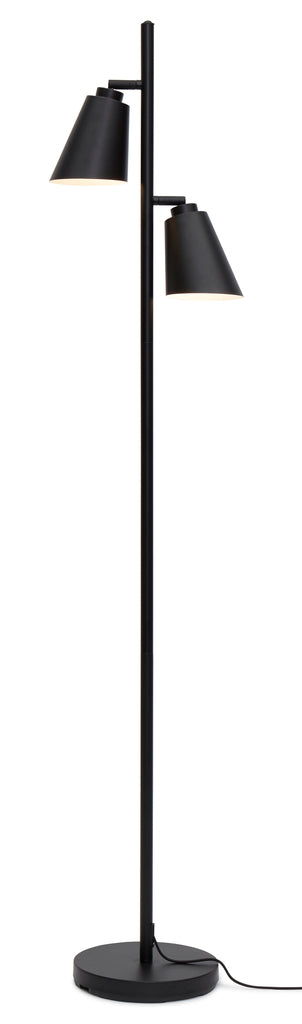 Lampadaire Brito de Nancy - Lampe sur pied - Noir - Acier - ± 45 x 25 x 160 cm