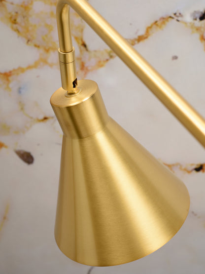 Nancy's Engracia Vloerlamp - Staande Lamp - Goud - Staal