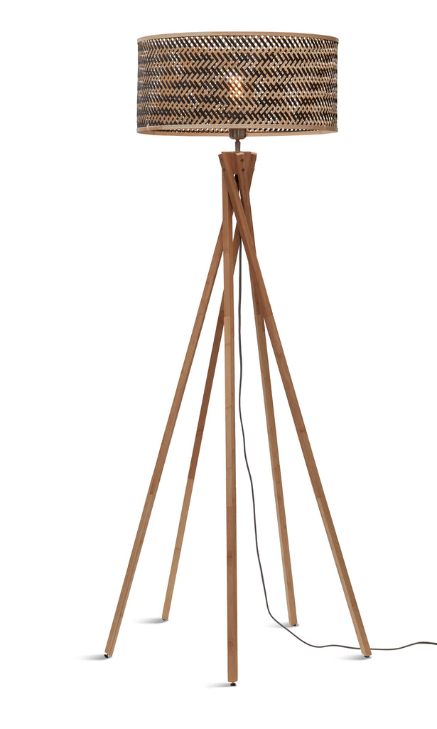 Nancy's Marvila Floor Lamp - Standing Lamp - Natural / Black - Bamboo