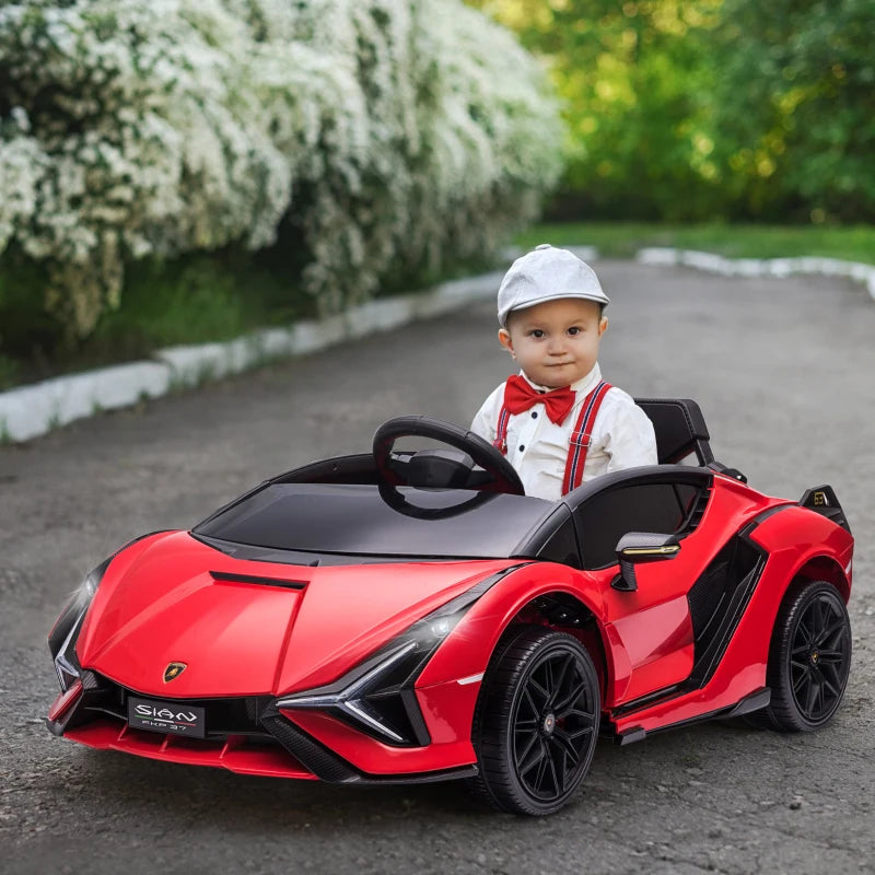 Nancy's Davy Elektrische Kinderauto - Lamborghini voor Kinderen - Elektrische Auto - Muziek / Licht - Rood