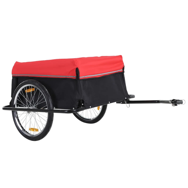 Nancy's Bonifati Fietskar - Fietsaanhangwagen - Transportaanhangwagen - Zwart / Rood - ± 140 x 90 x 60 cm