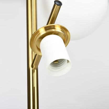 Nancy's Ardenno Vloerlamp - Staande Lamp - Goud / Wit - Glas / Staal