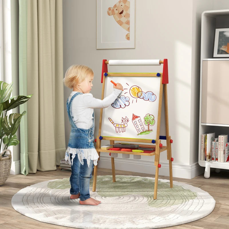 Nancy's Joris Krijtbord voor Kinderen - Whiteboard - Kleurbord voor Kinderen - Inclusief Accessoires - Verstelbaar