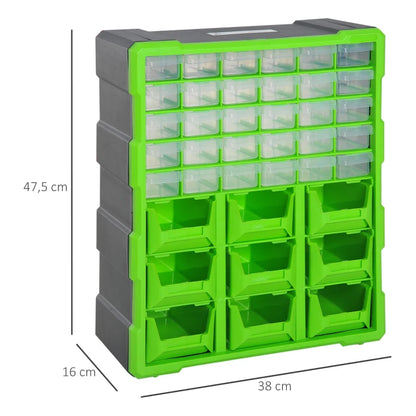 Nancy's Ashby Mill Assortimentsdoos - Gereedschapsdoos - Onderdelen Sorteerbox - 39 Vakken - Groen