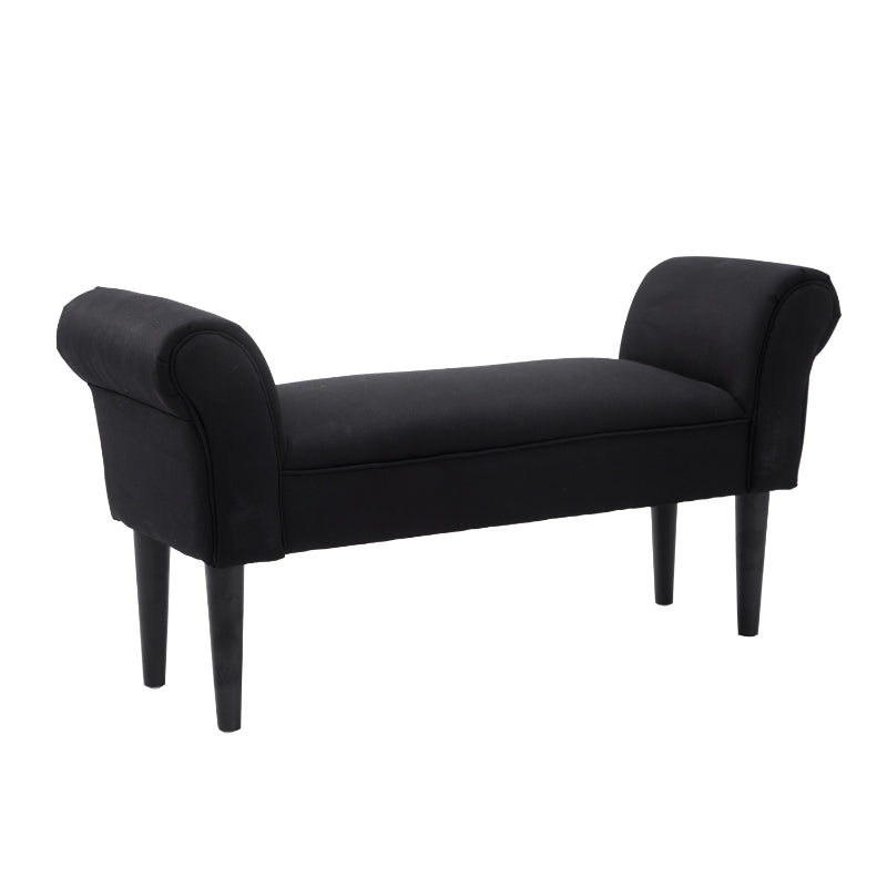 Nancy's Argegno Bench - Hallway Bench - Seating Bench - Black - ± 100 x 35 x 50 cm