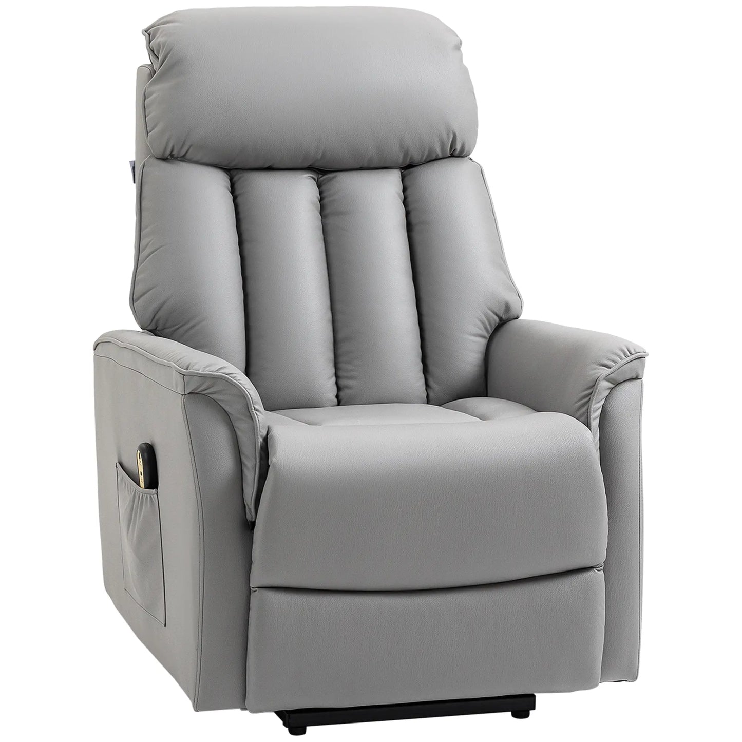 Nancy's Escarigo Sta op stoel - Opsta stoel - Seniorenstoel - Relaxfauteuil - Grijs - Kunstleer