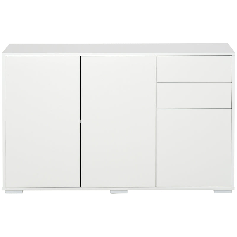 Nancy's Agugliano Chest of Drawers - Dresser - Sideboard - Storage Cabinet - High Gloss White - ± 120 x 35 x 75 cm