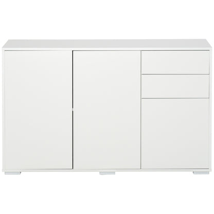 Nancy's Agugliano Commode - Dressoir - Sideboard - Opbergkast - Hoogglans Wit - ± 120 x 35 x 75 cm