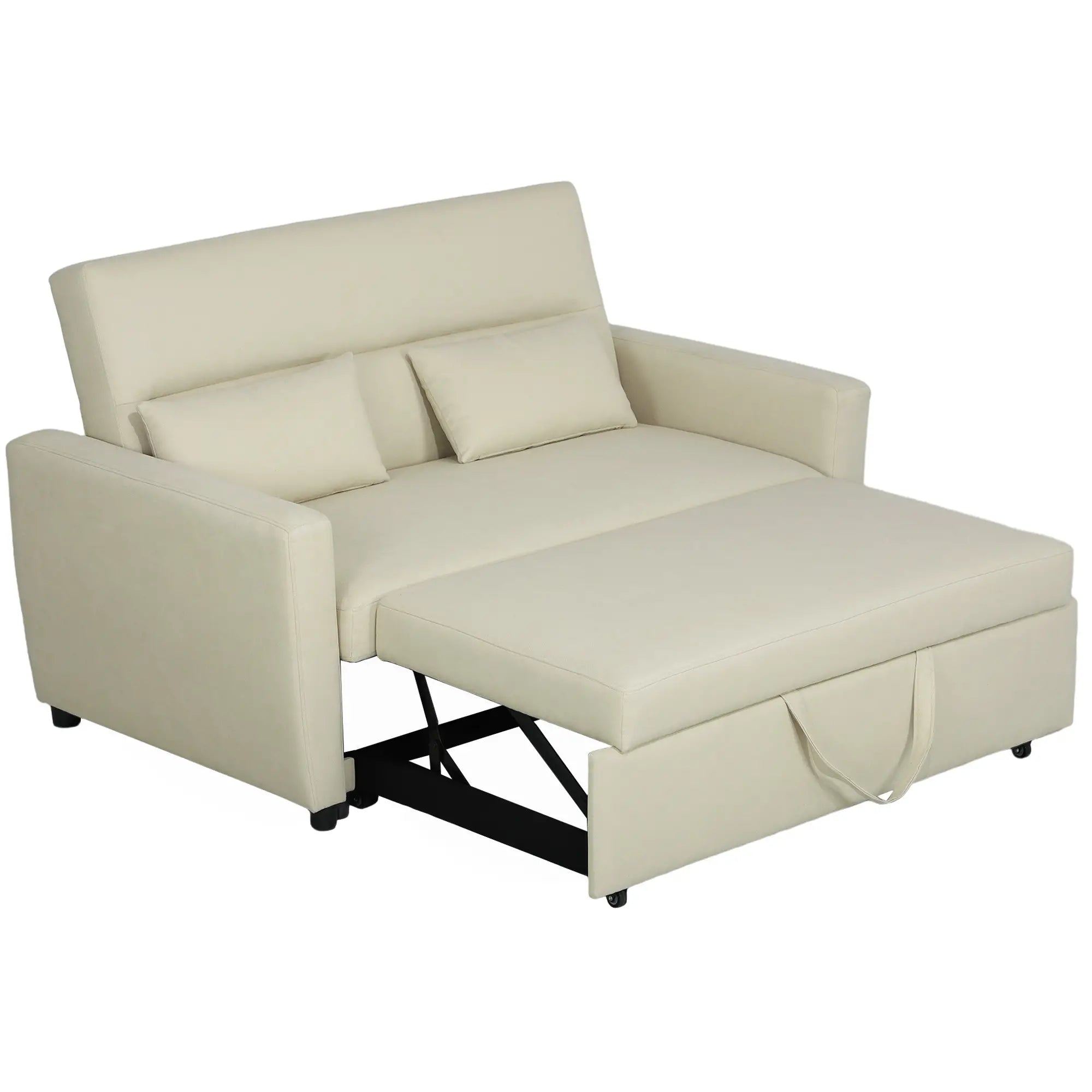 Nancy's Miomaes Slaapbank - Logeerbed - Logeerbank - Beige - Fluweel