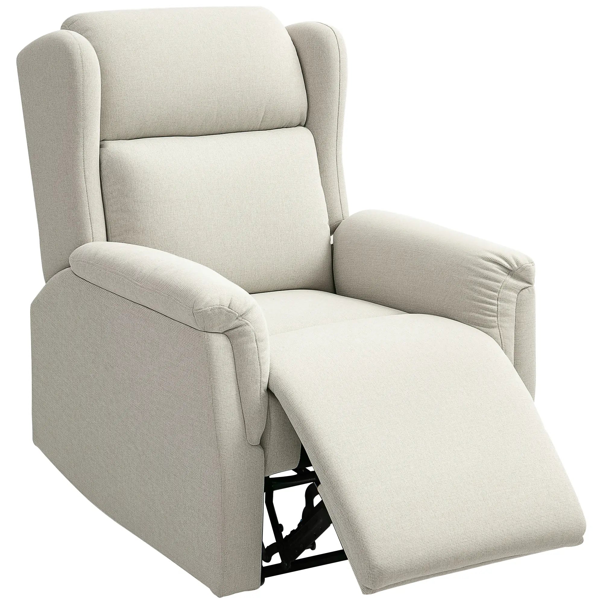 Nancy's Labruja Relaxfauteuil - Loungestoel - Relaxstoel - Verstelbaar - Beige - Katoen / Linnen