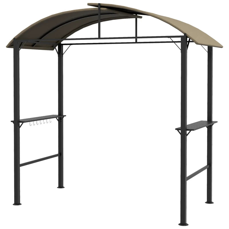 Nancy's Cagno Bbq overkapping - Bbq afdak - Barbecue Paviljoen - Kaki - ± 230 x 110 x 235 cm