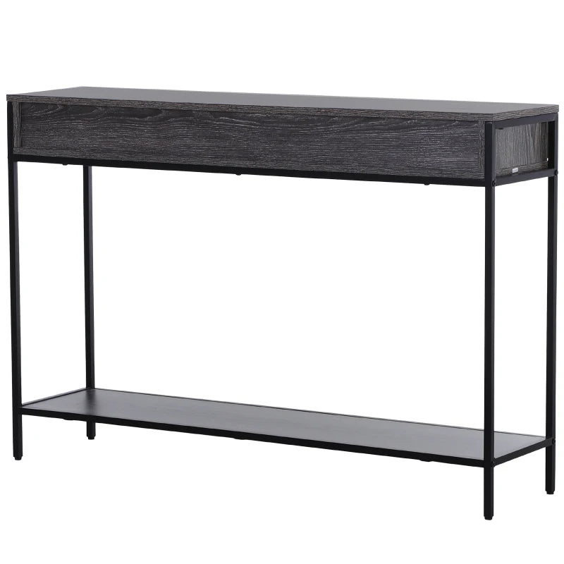 Nancy's Azias Sidetable - Console table - Side table - Gray / Black - Steel - ± 120 x 30 x 80 cm