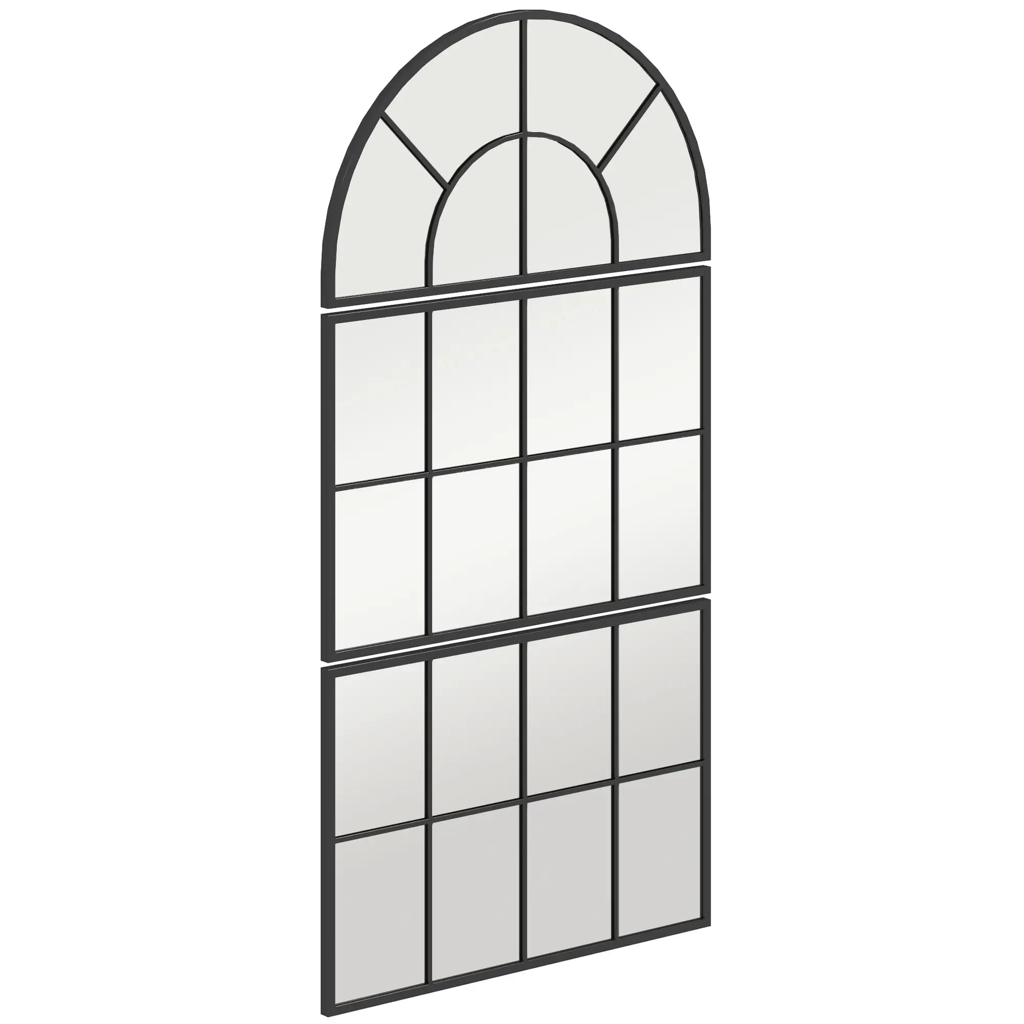 Nancy's Friastelas Spiegel - Wandspiegel - Hangspiegel - Zwart - Staal - ± 75 x 45 cm