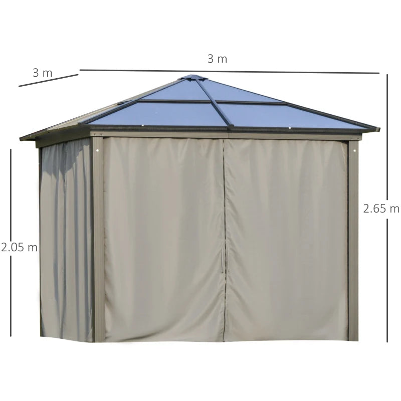 Nancy's Prozelo Paviljoen - Prieel - Tuin Paviljoen - Party Tent - Grijs - 300 x 300 x 265 cm