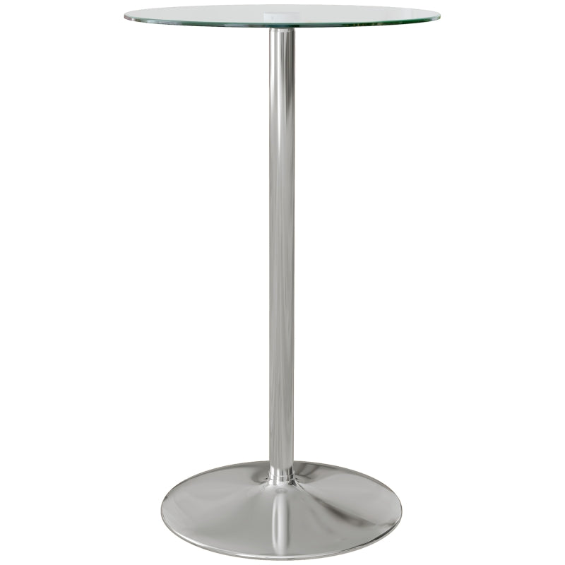 Nancy's Anorim Bartafel - Hoge Tafel - Glas / Staal - Ø 60 - 102 cm