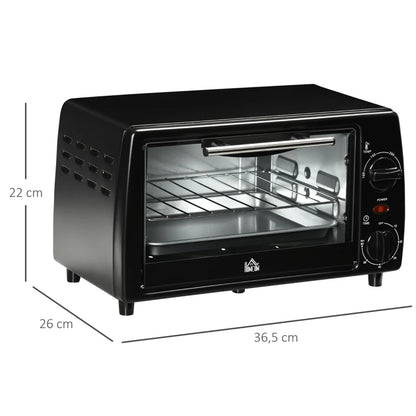 Nancy's Alzate Oven - Mini-oven - Tafeloven - 10L - Zwart - Inclusief accessoires