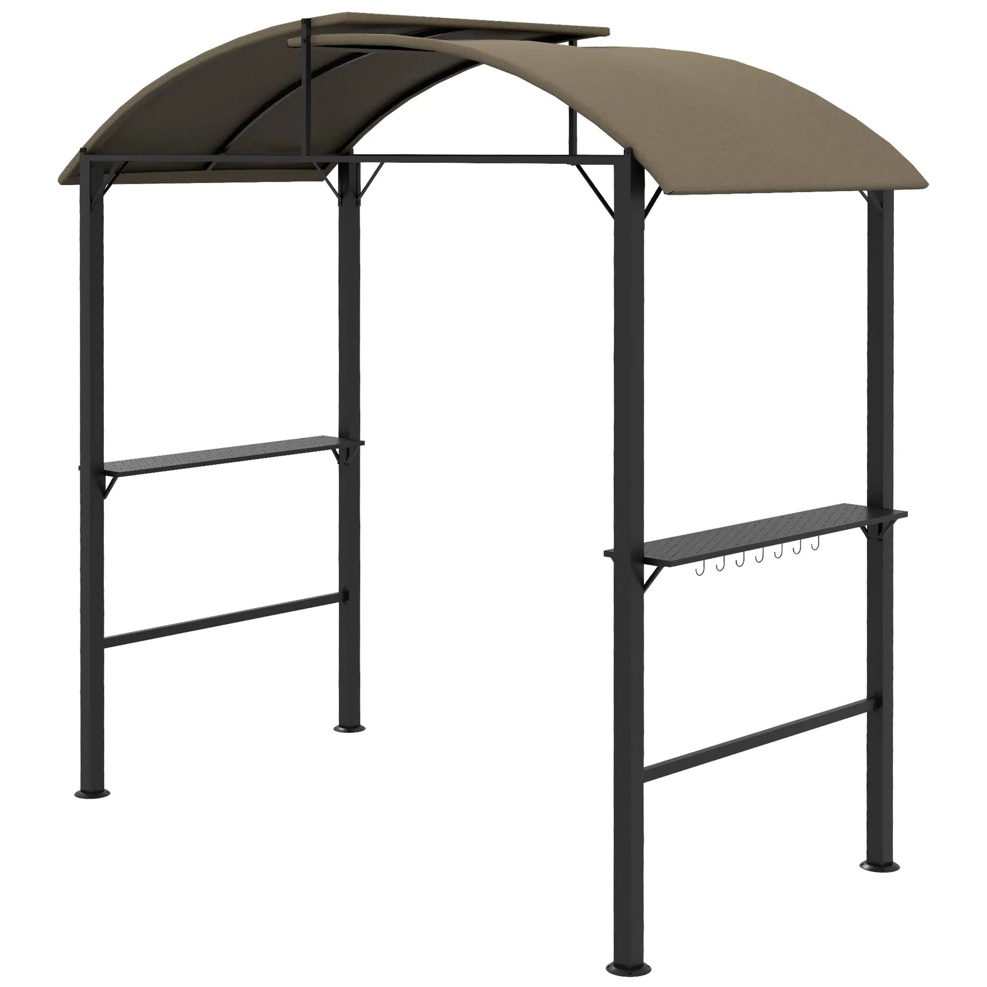 Nancy's Cagno Bbq overkapping - Bbq afdak - Barbecue Paviljoen - Kaki - ± 230 x 110 x 235 cm