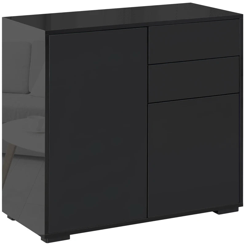 Nancy's Alagna Commode - Dressoir - Sideboard - Opbergkast - Zwart - ± 80 x 35 x 75 cm