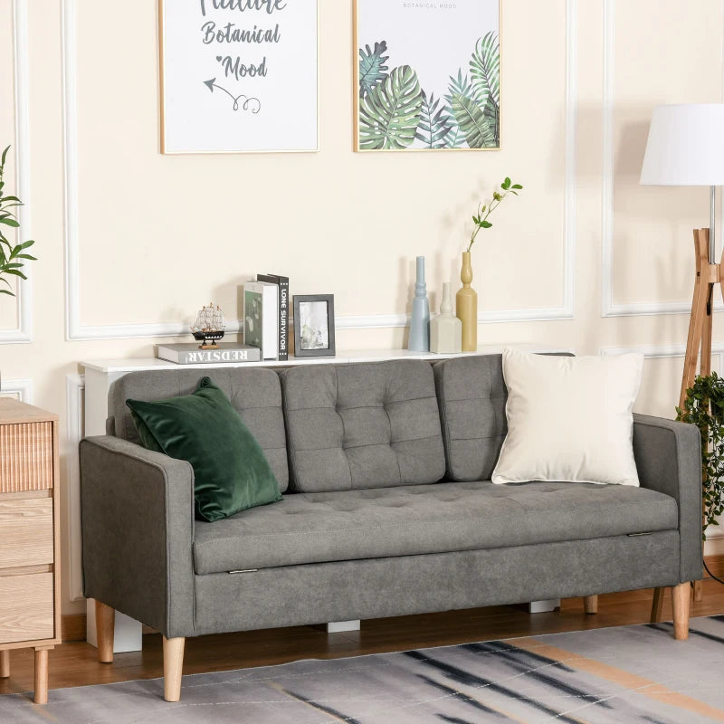 Nancy's East Haven Sofa - Canapé 3 places - Canapé-lit double - Gris - ± 165 x 60 x 80 cm