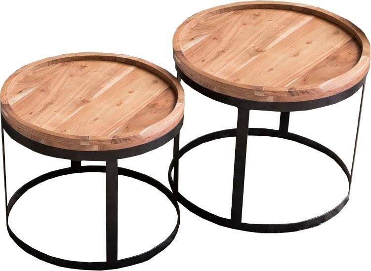 Tables d'appoint modernes Nancy's Galewood - Ensemble de 2 - Bois d'acacia - Table d'appoint - Table - Tables basses 