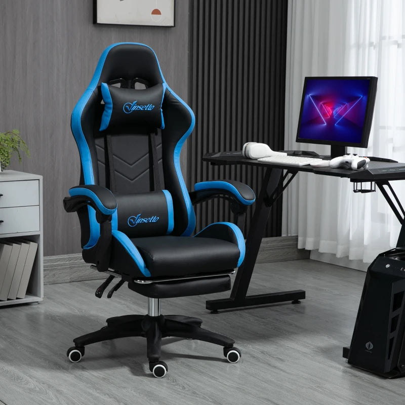 Nancy's Anterivo Gamestoel - Gaming Stoel - Ergonomisch - Draaibaar - Verstelbaar - Zwart / Blauw