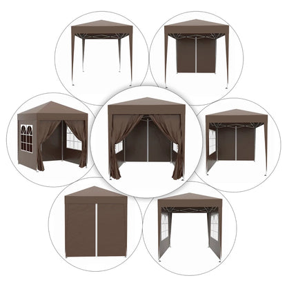 Nancy's Mameda Paviljoen - Party Tent - Tuin Paviljoen - Bruin - 200 x 200 x 240 cm