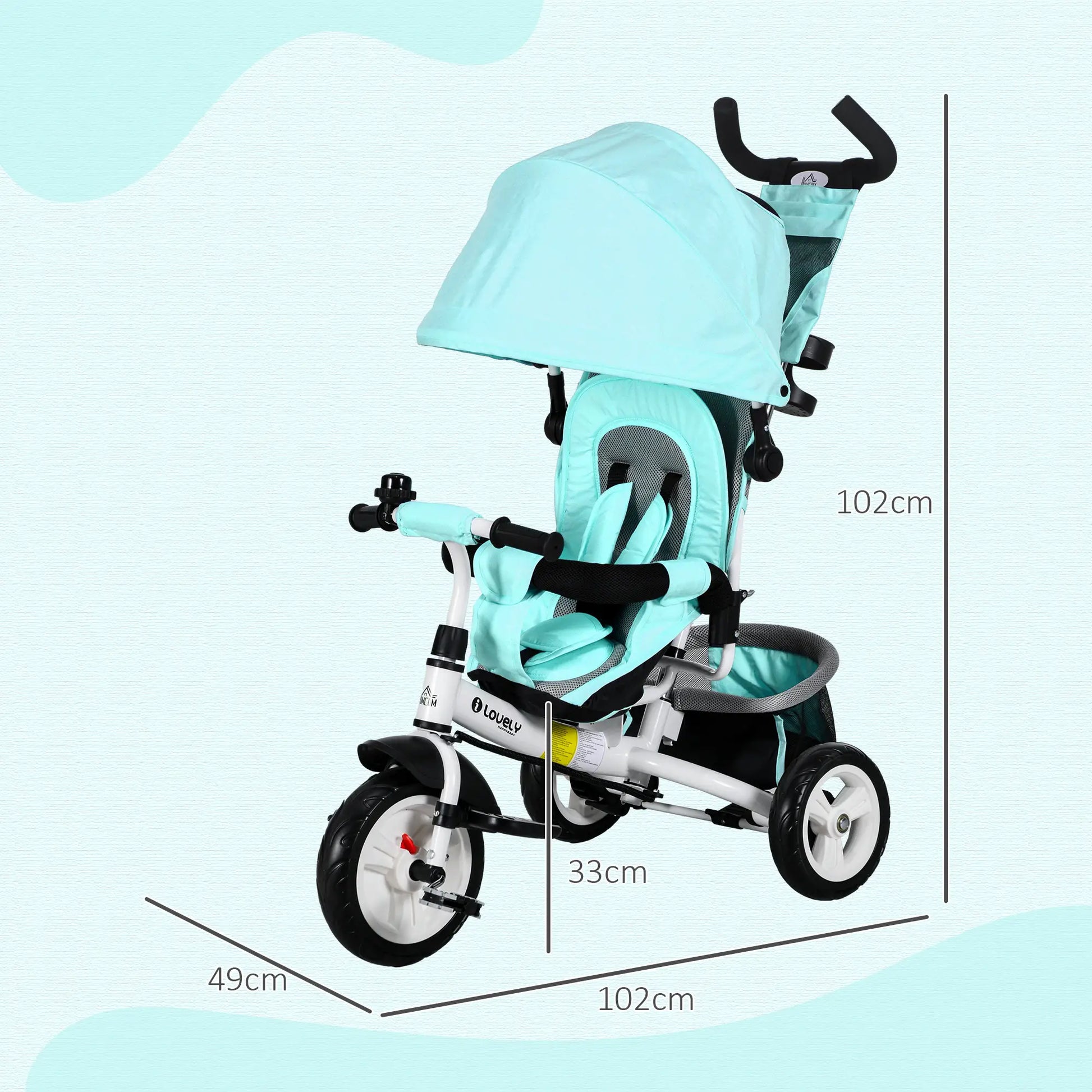 Nancy's Catania Driewieler - Kinderfiets - Loopfiets - Kinderwagen - Groen